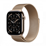 Apple Watch Series 11 GPS + Cellular 46mm Gold Titanium Case with Gold Milanese Loop M/L