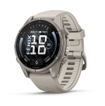 Garmin fenix 9 43mm Titanium with Fog Grey Silicone Band