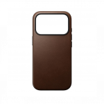 Kaitse&uuml;mbris Modern Leather, Apple iPhone 17 Pro, pruun, naturaalsest nahast, MagSafe &uuml;hilduv, Nomad