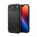 Kaitse&uuml;mbris Tough Armor T (MagFit), Apple iPhone 17 Pro, must, tugijalaga, MagSafe &uuml;hilduv, kaamera nupuga, Spigen