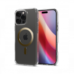 Kaitse&uuml;mbris Ultra Hybrid (MagFit), Apple iPhone 16 Pro, l&auml;bipaistev kuldse MagSafe ringiga, Spigen