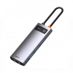 Baseus USB-C jagaja multifunctional 6in1 USB Type-C HUB to Power Delivery 100 W / HDMI 4K 30 Hz / 3x USB 3.2 Gen 1 / RJ45 1 Gbps