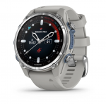Garmin Descent Mk3 43mm Stainless Steel With Fog Grey Silicone Band