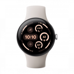 Google Pixel Watch 3 45mm Polished Silver Aluminum Case/Porcelain Active Band