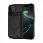 Kaitse&uuml;mbris akupangaga PowerCase MagSafe, Apple iPhone 16 Pro, must, 7000 mAh, Tech-Protect