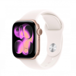 Apple Watch Series 11 GPS + Cellular 42mm Rose Gold Aluminum Case with Light Blush Sport Band S/M