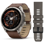 Garmin fenix 9 Pro inReach 51mm Titanium with Walnut Leather Band