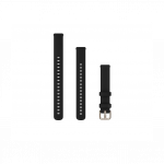 Garmin Lily 2 Bands (14 mm) Black Silicone Cream Gold Hardware