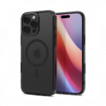 Kaitse&uuml;mbris Ultra Hybrid T (MagFit + Camera Control), Apple iPhone 16 Pro Max, tume l&auml;bipaistev tumehalli MagSafe ringiga, kaamera nupuga, Spigen