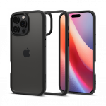 Kaitse&uuml;mbris Ultra Hybrid, Apple iPhone 16 Pro, l&auml;bipaistev musta &auml;&auml;rega, Spigen