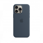 Apple iPhone 15 Pro Max Silicone Case with MagSafe Storm Blue