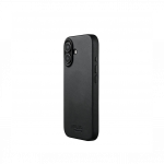 Kaitse&uuml;mbris Apple iPhone 17, must, naturaalsest nahast, MagSafe &uuml;hilduv, Mujjo