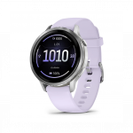 Garmin Venu 4 41mm Silver with Periwinkle Silicone Band