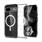 Kaitse&uuml;mbris Ultra Hybrid (MagFit), Google Pixel 8a, l&auml;bipaistev valge MagSafe ringiga, Spigen