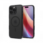 Kaitse&uuml;mbris Ultra Hybrid T (MagFit + Camera Control), Apple iPhone 16 Pro, tume l&auml;bipaistev tumehalli MagSafe ringiga, kaamera nupuga, Spigen