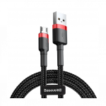 Baseus 1m nailonist laadimiskaabel must, USB - micro-USB, CAMKLF-B91