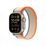 Apple Watch Ultra 2 GPS + Cellular 49mm Titanium Case with Orange Beige Trail Loop - M/L