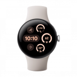 Google Pixel Watch 3 41mm Polished Silver Aluminum Case/Porcelain Active Band