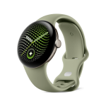 Google Pixel Watch 5 LTE 41mm Satin Pyrite Aluminum Case Olive Active Band