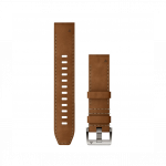 Garmin QuickFit 22mm Leather FKM Hybrid Strap Brown Black