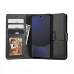 Kaitse&uuml;mbris kaanega Wallet, Samsung Galaxy S24 FE, must, Tech-Protect