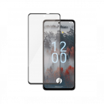 Kaitseklaas Nokia X30 &uuml;mbrises&otilde;bralik, musta &auml;&auml;rega, PanzerGlass