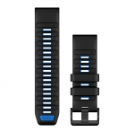 Garmin QuickFit 26mm Black and Pilot Blue Silicone Band