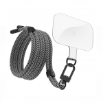 Kaelapael Crossbody Strap + kinnitusaas telefoni&uuml;mbrisele, tumehall, Spigen