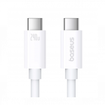 Baseus 240W 1m laadimiskaabel valge, type-C - type-C, CB000068