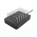 Deltaco USB-laadimisjaam 6-le seadmele 5x USB-A, 1x USB-C, kiirlaadimine 50W, must