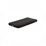 Samsung SM-N960F Galaxy Note 9 silikoonkaitse, NoName, moto, carbon, punase triibuga, must