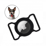 Apple AirTag silikoon&uuml;mbris koera kaelarihmale must