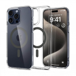 Kaitse&uuml;mbris Ultra Hybrid MagFit, Apple iPhone 15 Pro Max, l&auml;bipaistev tumehalli MagSafe ringiga, Spigen
