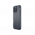 Kaitse&uuml;mbris Shield Case, Apple iPhone 16 Pro Max, sinakashall, MagSafe, naturaalsest nahast tagak&uuml;ljega, Mujjo