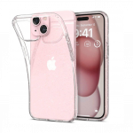 Kaitse&uuml;mbris Liquid Crystal Glitter, Apple iPhone 15, l&auml;bipaistev s&auml;delusega, Spigen