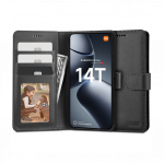 Kaitse&uuml;mbris kaanega Wallet, Xiaomi 14T Pro, must, Tech-Protect