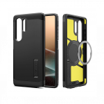 Kaitse&uuml;mbris Tough Armor (MagFit), Samsung Galaxy S25 Ultra, must, tugijalaga, MagSafe &uuml;hilduv, Spigen