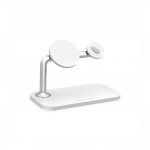 Juhtmevaba laadimisalus 3-in-1, iPhone (MagSafe) + Apple Watch + AirPods, valge, Mobile Origin