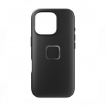 Kaitse&uuml;mbris Everyday Case, Apple iPhone 16 Pro, must, MagSafe, vegan nahast tagak&uuml;ljega, Peak Design