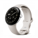Google Pixel Watch 4 41mm Polished Silver Aluminum Case/ Porcelain Active Band