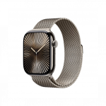Apple Watch Series 10 GPS + Cellular 46mm Natural Titanium Case with Natural Milanese Loop- S/M