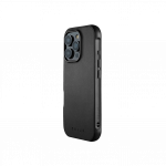 Kaitse&uuml;mbris Shield Case, Apple iPhone 16 Pro, must, MagSafe, naturaalsest nahast tagak&uuml;ljega, Mujjo