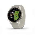 Garmin Approach S50 Cream Gold Aluminium Bezel with Ivory ComfortFit Nylon Band