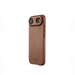 Kaitse&uuml;mbris Apple iPhone Air, pruun, naturaalsest nahast, MagSafe &uuml;hilduv, Mujjo