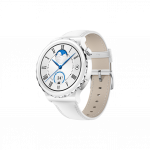 Huawei Watch GT 3 Pro 43mm White Ceramic Case with White Leather Strap