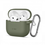 Kaitse&uuml;mbris Silicone Case, Apple AirPods 4, roheline, Tech-Protect