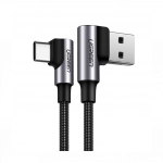 Ugreen nurgakaabel OC 3.0 3A, 2m, laadimiskaabel type-c, must