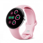 Google Pixel Watch 3 41mm LTE Polished Silver Aluminium Case/Rose Quartz Active Band