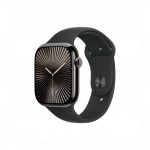 Apple Watch Series 10 GPS + Cellular 46mm Slate Titanium Case with Black Sport Band- M/L