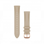 Garmin Quick Release Bands 20mm Light Sand Italian Leather 18K Rose Gold PVD Hardware